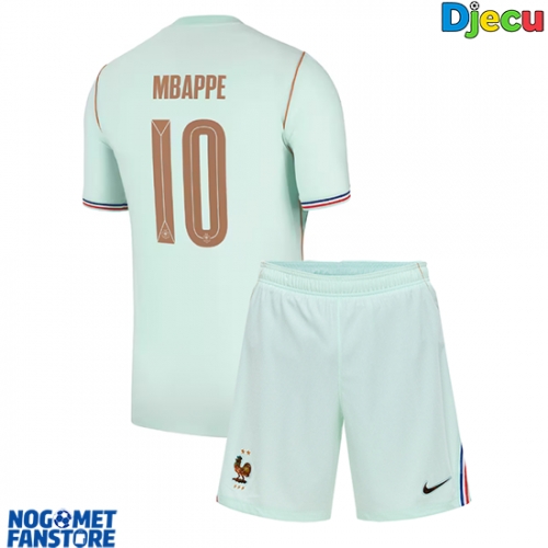 Francuska Kylian Mbappe #10 Gostujuci Dres za djecu SP 2026 Kratak Rukav (+ Kratke hlače)